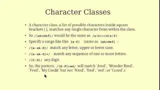 Regular Expressions