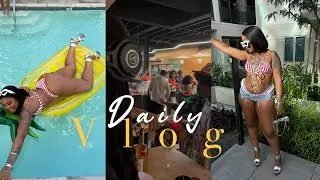 Vlog | B A E W A T C H Pool Day 🍒🍹, Finding a Outfit for A Night Out,  Kenn is Back!, Vibes + More .
