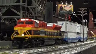 Lionel Legacy KCS SD70ACe #4050 leading Intermodal at Corner Field Model Railroad Museum
