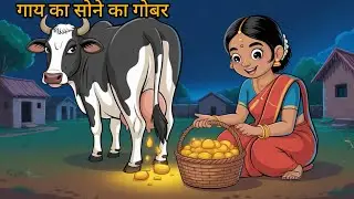 गाय का सोने का गोबर 🐄💛 | Viral Cartoon Story | golden dung | hindi kahaniya | Moral stories 
