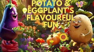 Potato🥔And Eggplant&rsquo;s🍆Flavorful Fun@reebcreations #kidscontent #kidsstories #cartoon #moralstories
