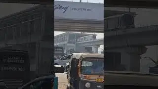 Pune Metro train pulling in