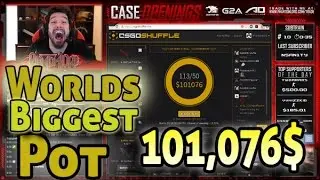 $101,976 POT on CSGOShuffle ( THE BIGGEST IN HISTORY ) - PhantomL0rd's reaction!