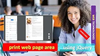 print web page area using jQuery | How to print specific area of web page using jQuery HINDI URDU