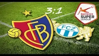 Raiffeisen Super League: FC Basel 3:1 (0:1) FC Z&uuml;rich all Goals & Highlights (14.04.13)