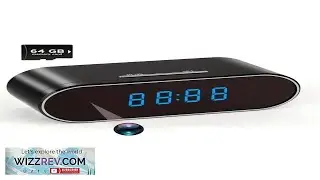 WiFi Camera Clock 1080P FHD Camera With 64GB Card Night Vision