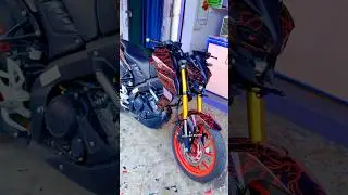 MT Bike Wrap 🔥 Red Lightning Look | Full Modification 2025 #shorts