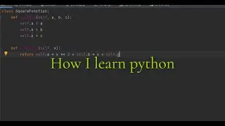 How I learn python