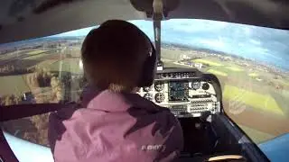 Gusty crosswind landing, B&ouml;higer Seitenwind, Robin DR400, EDKA