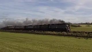 34067 TANGMERE ON THE CHRISTMAS DEVONIAN PASSING UPTON NOBLE 1Z29 15TH DECEMBER 2012 FULL PAN