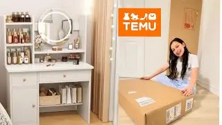 😍Temu Vanity Unboxing | Perfect Makeup Station Setup!💄