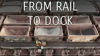 From Rail To Dock! Train Unloads Iron Ore into the Marquette Dock!