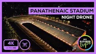 Panathenaic Stadium Night Drone View 4K 2022