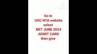 #UGC NET JUNE2024#ADMIT CARD is OUT @Nirala930