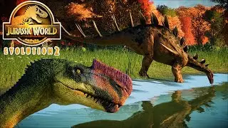 Monolophosaurus vs Kentrosaurus | CAMP Cretaceous Pack | Jurassic World Evolution 2