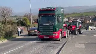 Over FIFTY tractors at Red Diesel PROTEST Tractor Run for AIR AMBULANCE in Mourne Mountains