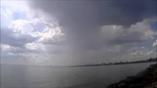 Timelapse of Stormy clouds looking towards Melbourne #melbweather