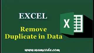 Remove Duplicate Values in Excel Data || #WamCode