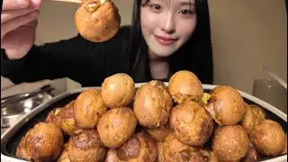 【ASMR】彼が飲み会の日はたこ焼きモッパン🐙‼️ |Takoyaki | 타코야키 먹방