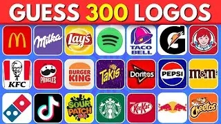 Guess the Logo in 3 Seconds | 300 Famous Logos | Logo Quiz 2025