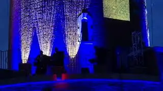 Trombity na latarni morskiej w Kołobrzegu