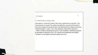Students Reviews About Masai School