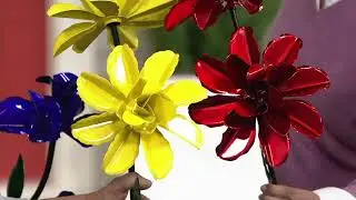 Spinning Double Rose Flower Stake by Exhart on QVC
