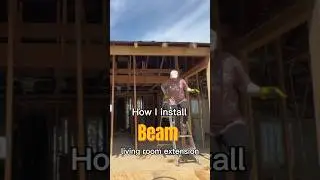 Beam installation for living room extension #diy #homerenovation #construction #california