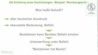 WPR2 (Schuldrecht AT) - 75/369 - Die Erf&uuml;llung eines Kaufvertrages - Beispiel: Streckengesch&auml;ft