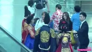 150828 Apink 나은,하영 '공항 깜짝캐스팅' 인천공항 출국 직캠 by앙칼