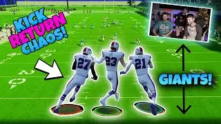 We Played KICK RETURN CHAOS With GIANTS! (BREAKING MADDEN)