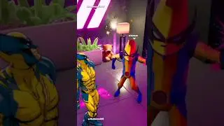 Peelverine &  Wolverine Dance Battle #fortnite #marvel #peely #wolverine #shorts #dancebattle