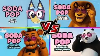 SODA POP 🎵 BLUEY vs MADAGASKAR vs FREDDYS vsKUNG-FU PANDA