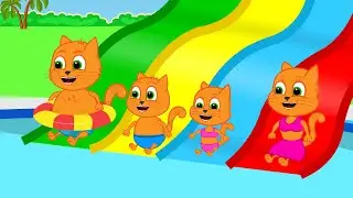 🔴 Cats Family in English - Competitions on Rainbow Hill Cartoon for Kids