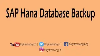 Sap Hana tutorial for beginners | SAP HANA Database Backup