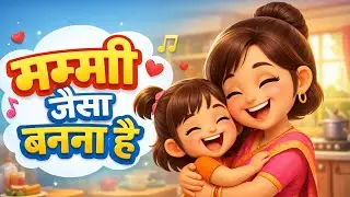 मम्मी जैसा बनना है | Mammi jaisa banna | Hindi Kids Song | Cute Child & Mom Cartoon Song |
