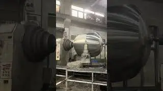 Oversized Ball Valve Machining - Incredible Precision! #manufacturing #machining #process