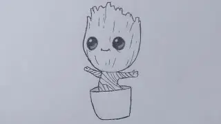 Groot nasıl &ccedil;izilir/ How to draw Groot