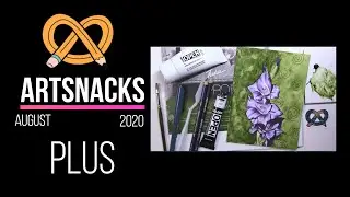 ARTSNACKS PLUS BOX Август 2020 // Распаковка, челлендж, обзор художественных принадлежностей / Демонстрация росписи гладиолусов