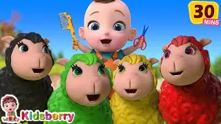 🐑 Baa Baa Color Sheep 🐑 + 🐵 More Animal songs for Kids 🐷 | Nursery Rhymes & Baby Songs - Kidsberry