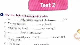Test-02 | Class -IV | Collins English grammar and composition book