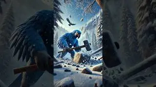 &ldquo;Giant Blue Parrot&rsquo;s Emotional Fight with Foxes |  #ai#perrot#foxes#police#shorts#trendingshorts