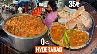 0% Oli in Curry | The One n Only Chota Poori in HYDERABAD | 10 Poori Only ₹35/- @IndianFoodExplorer 