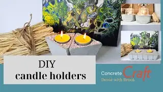DIY cement candle holders/concrete crafts