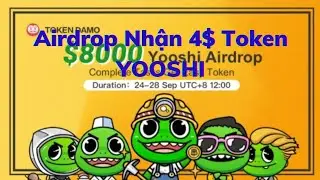 Airdrop Nhận 4$ Token YOOSHI Mạng BSC. Kiếm Tiền Free.