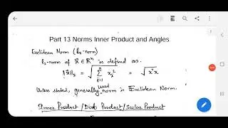 Part 013 a Inner Product Space