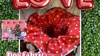 Dog fabric drawstring pouches