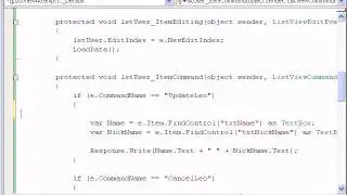 Listview Edit & Update using Item Command Part 4