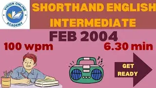 FEB 2004 ENGLISH INTER 6.30 MIN | FEBRUARY 2004 SHORTHAND ENGLISH INTERMEDIATE