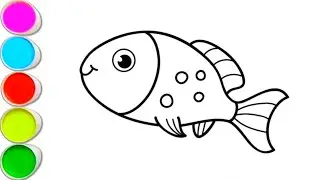 How to draw a Fish 🐠  drawing, step by step fish drawing for beginners, drawing tutorial #drawing 